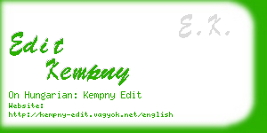 edit kempny business card